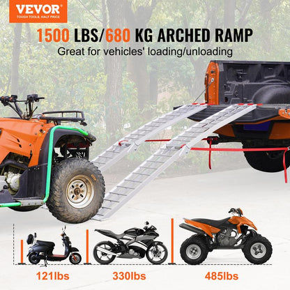 VEVOR 1500 lbs Capacity Folding Aluminum Ramps