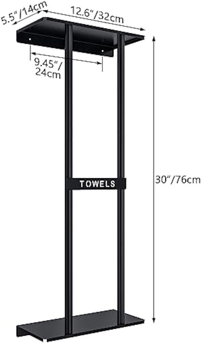 Bathroom Towel Storage Rack, Towel Racks for Bathroom Wall Mounted 30 inch
